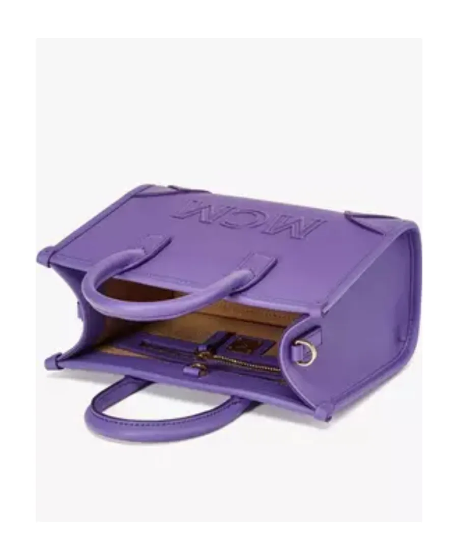 Logo-Embossed Leather Tote Bag