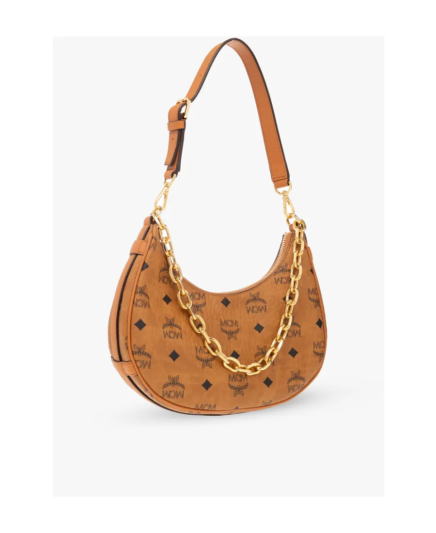 Aren Crescent Zipped Small Shoulder Bag