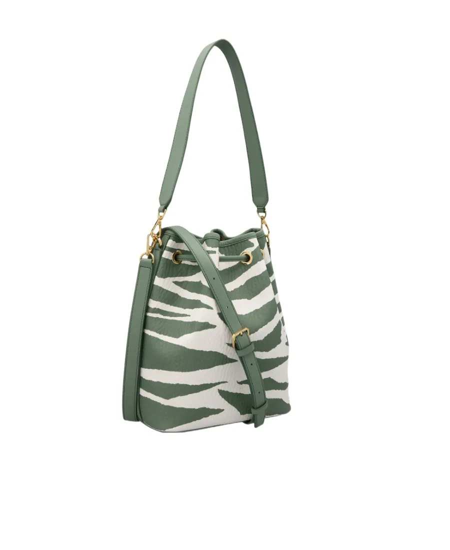 Dessau Zebra Printed Medium Bucket Bag