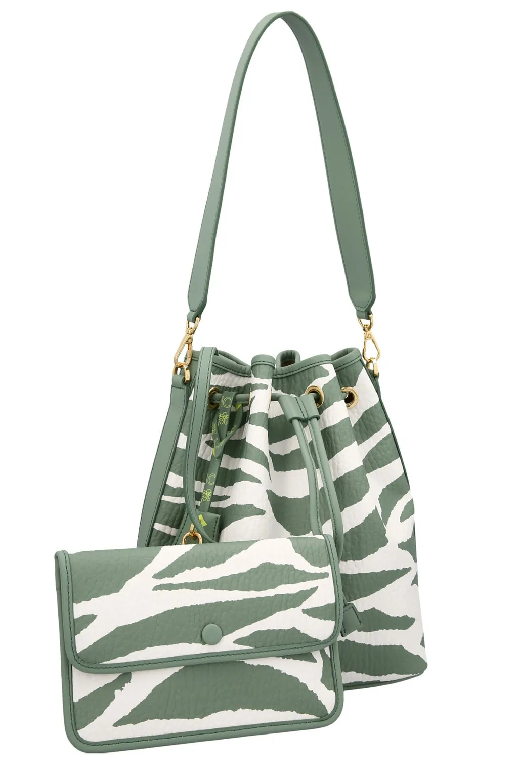 Dessau Zebra Printed Medium Bucket Bag