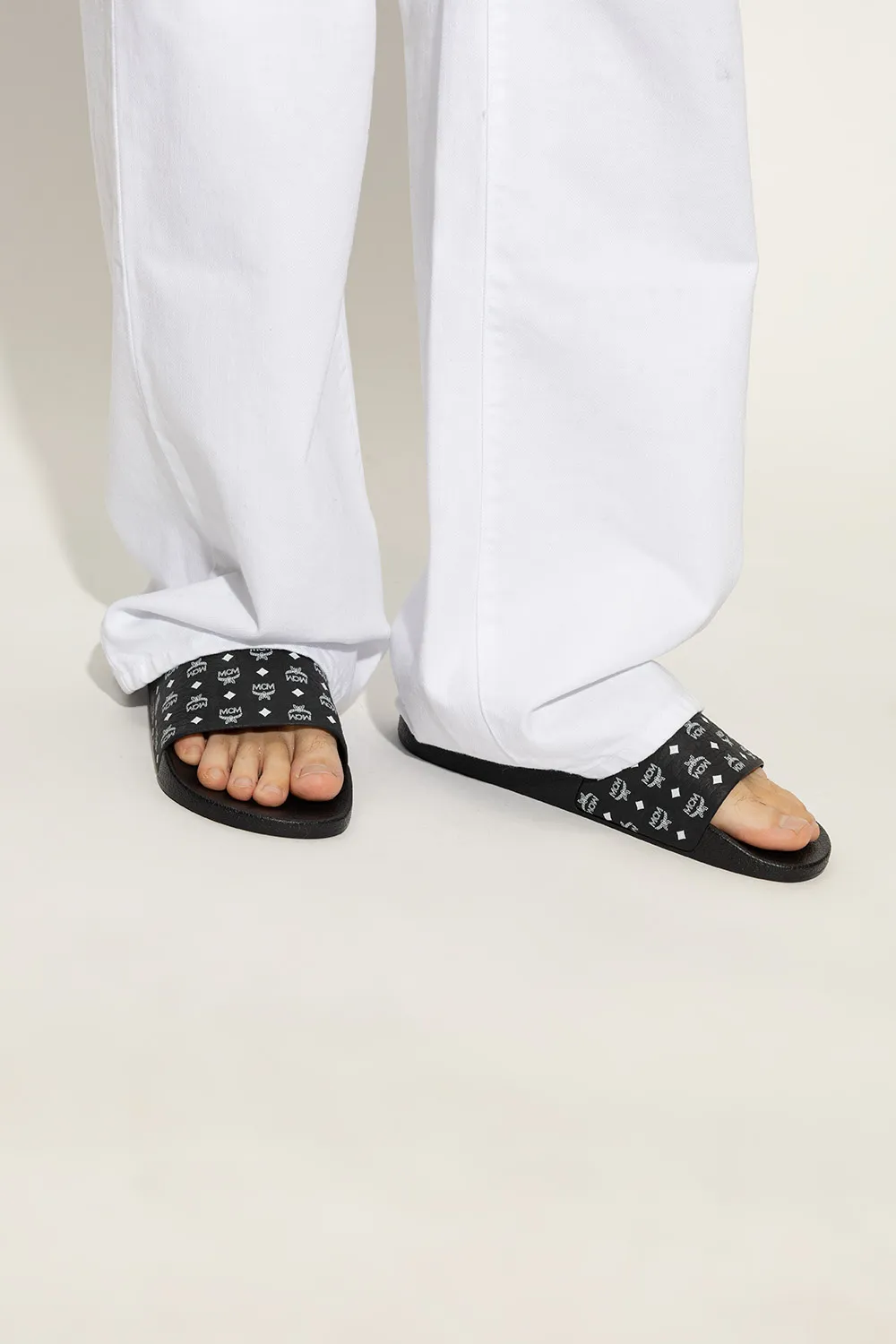 Logo-Print Single-Strap Slides