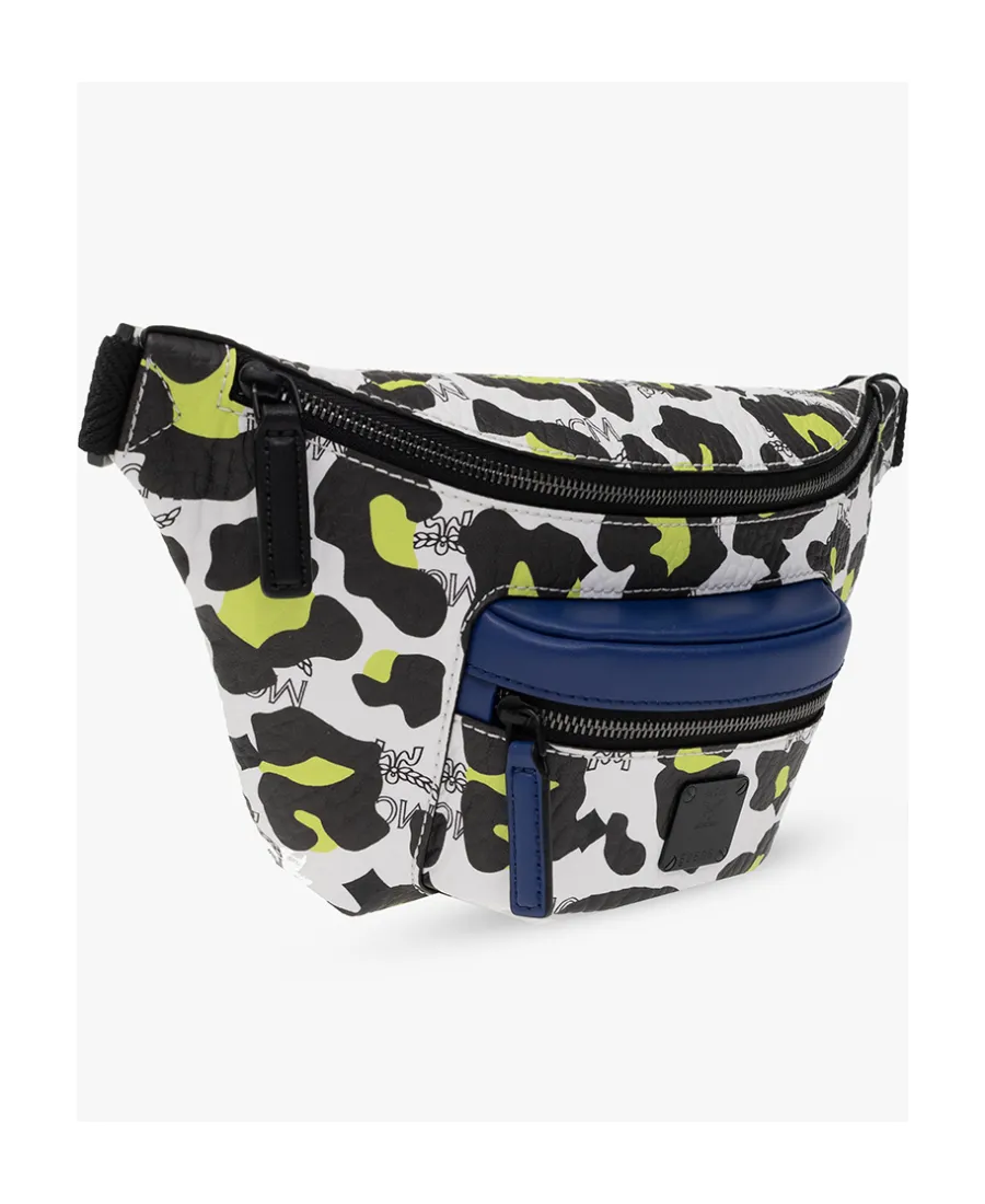 Leopard Printed Zipped Belted Bag