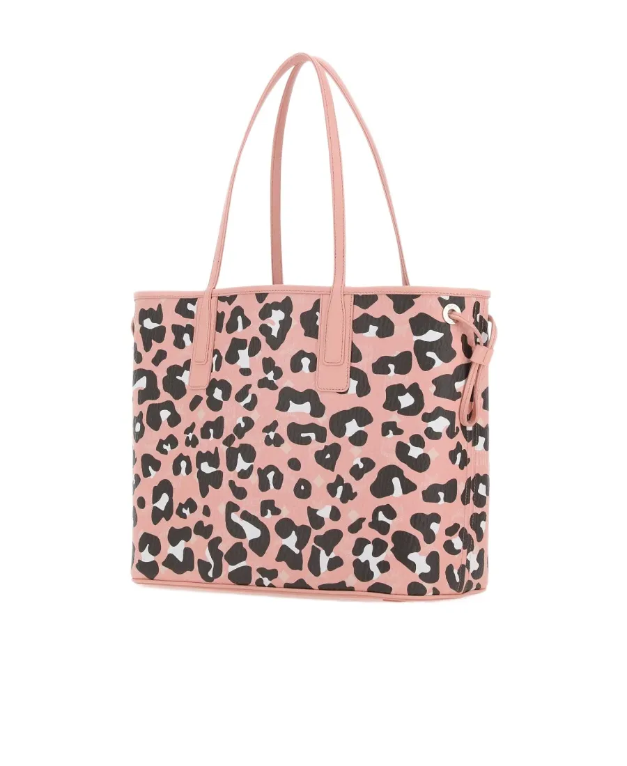 Leopard Print Drawstring Tote Bag