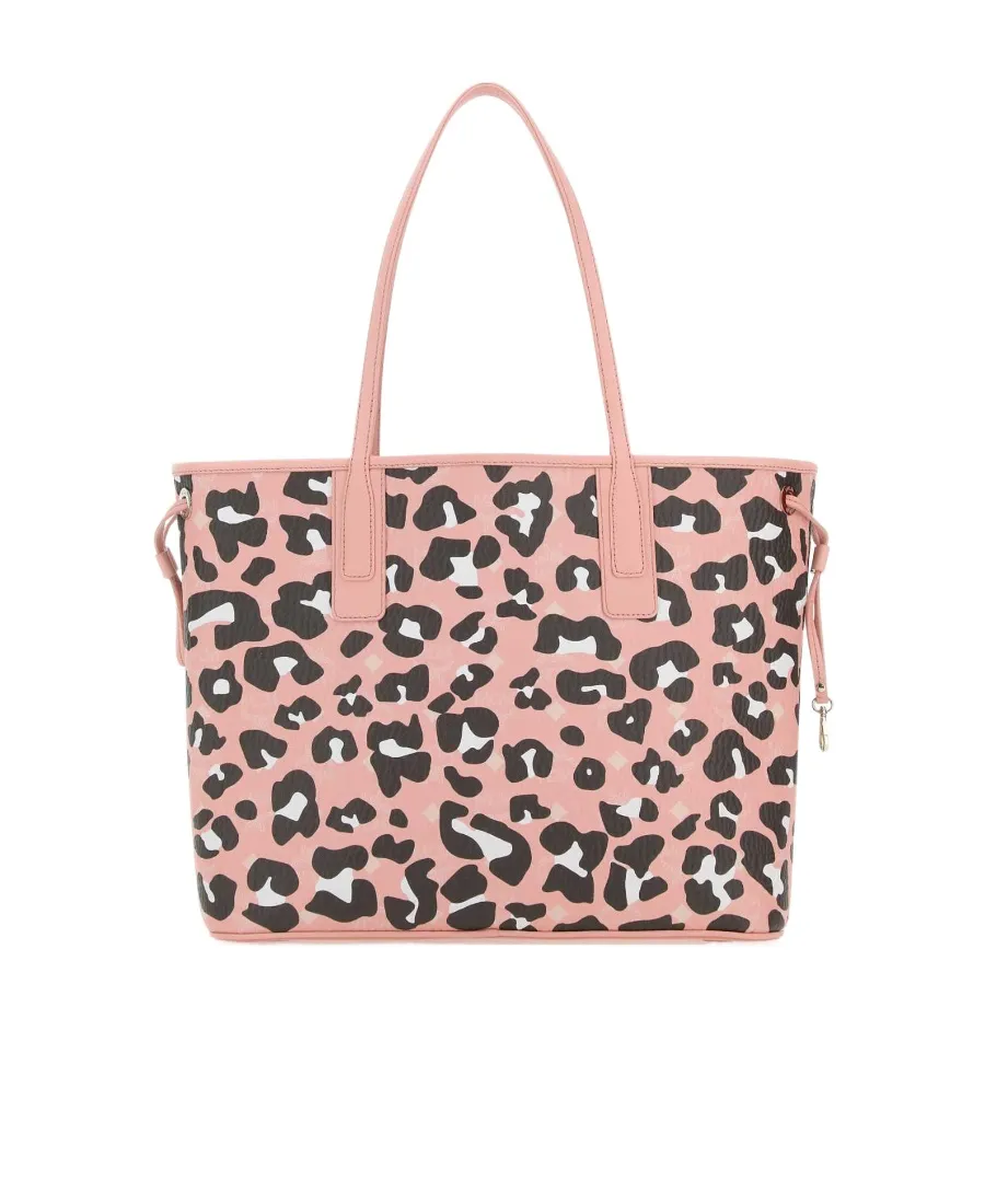 Leopard Print Drawstring Tote Bag