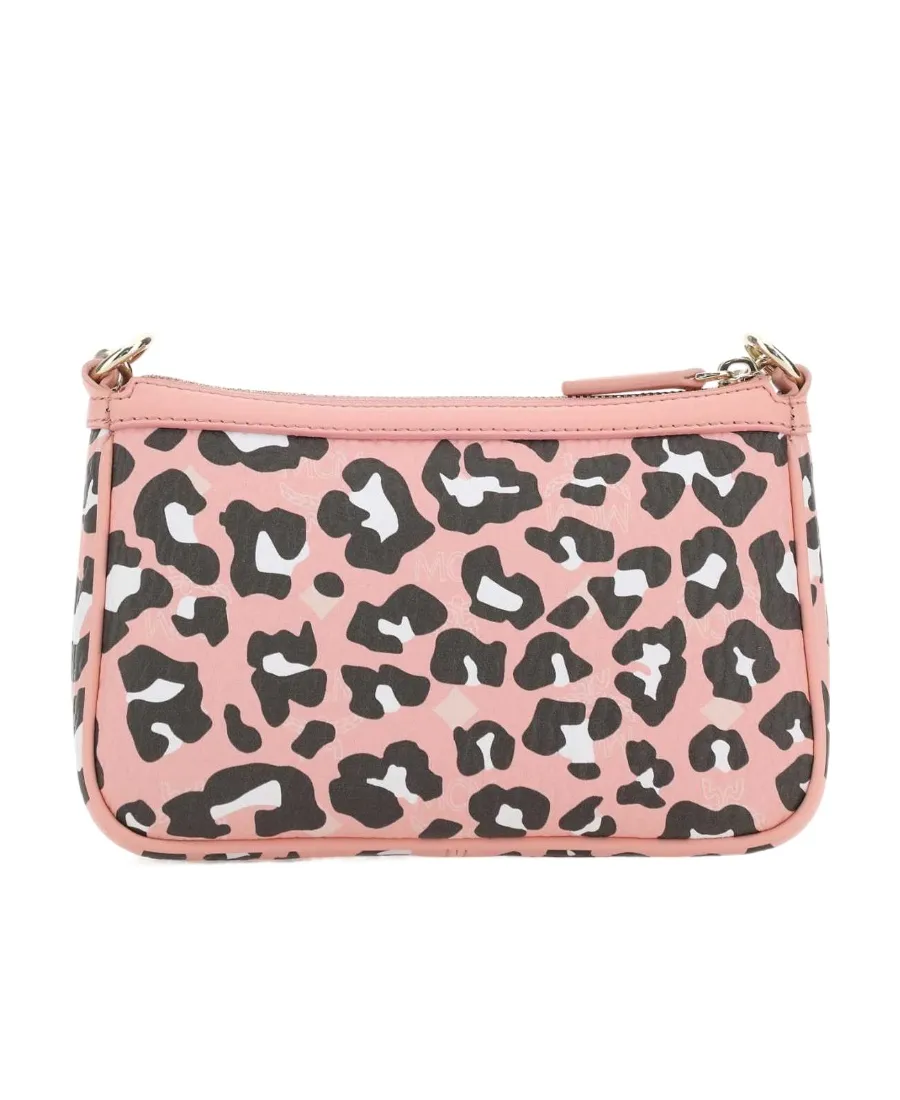 Leopard Printed Chain-Linked Mini Shoulder Bag
