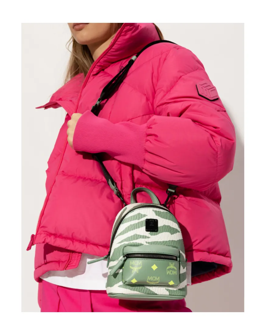 Animal Printed Logo Patch Detailed Backpack