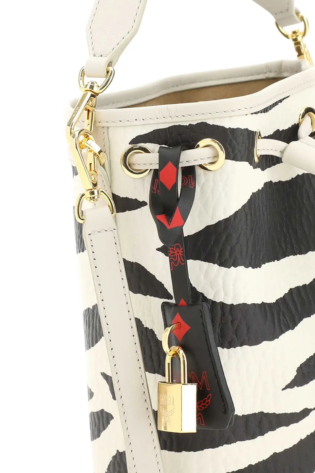 Zebra Printed Drawstring Tote Bag