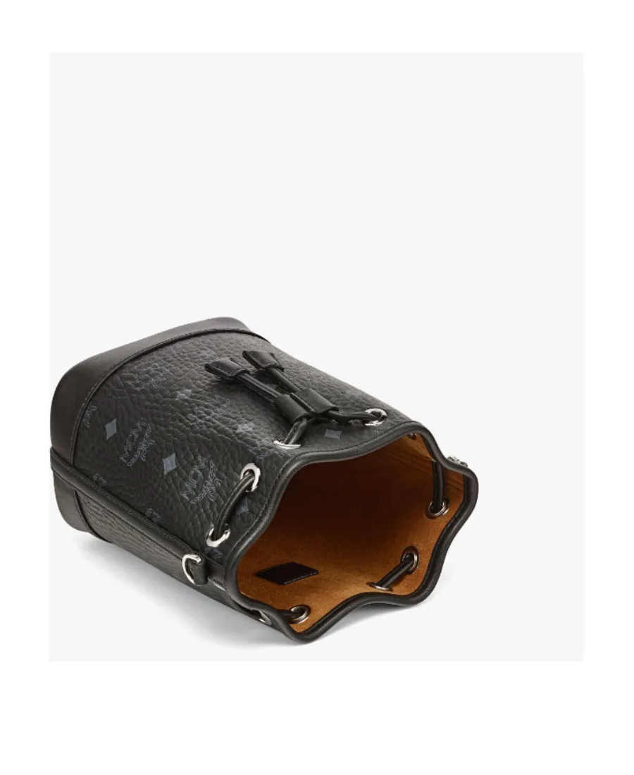 Allover Dessau Monogram Print Drawstring Mini Bucket Bag