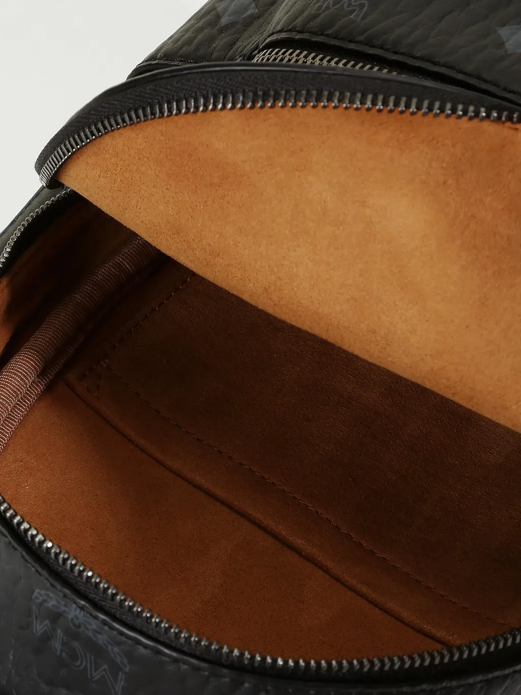 Stark Monogram Print Zipped Backpack