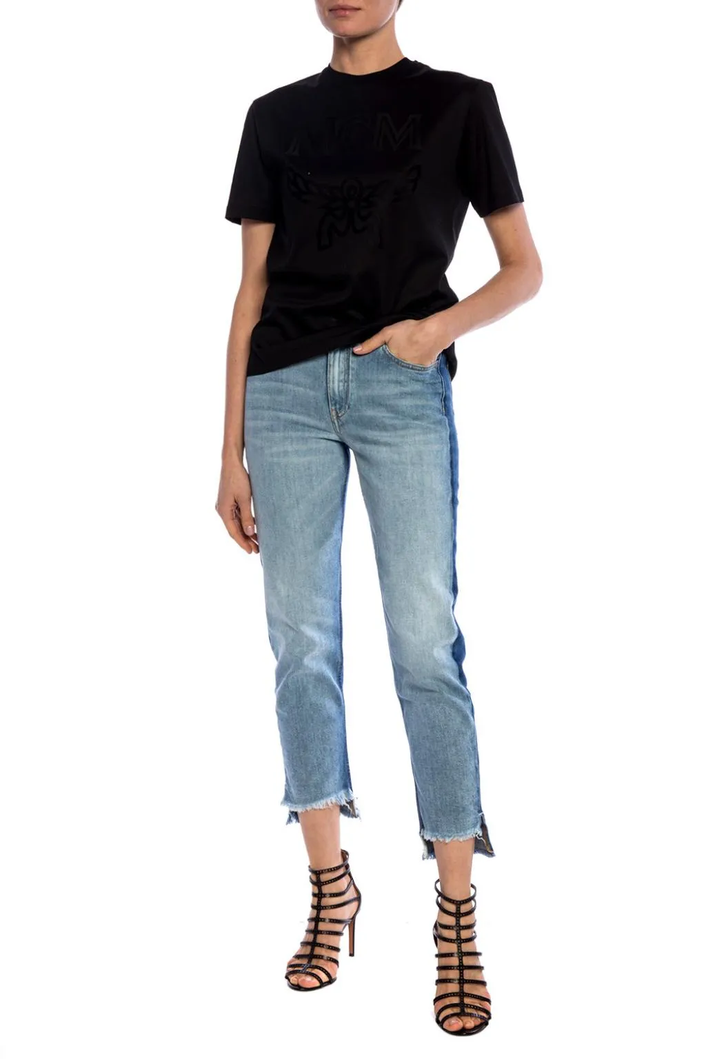 Logo Printed Round Collar T-Shirt