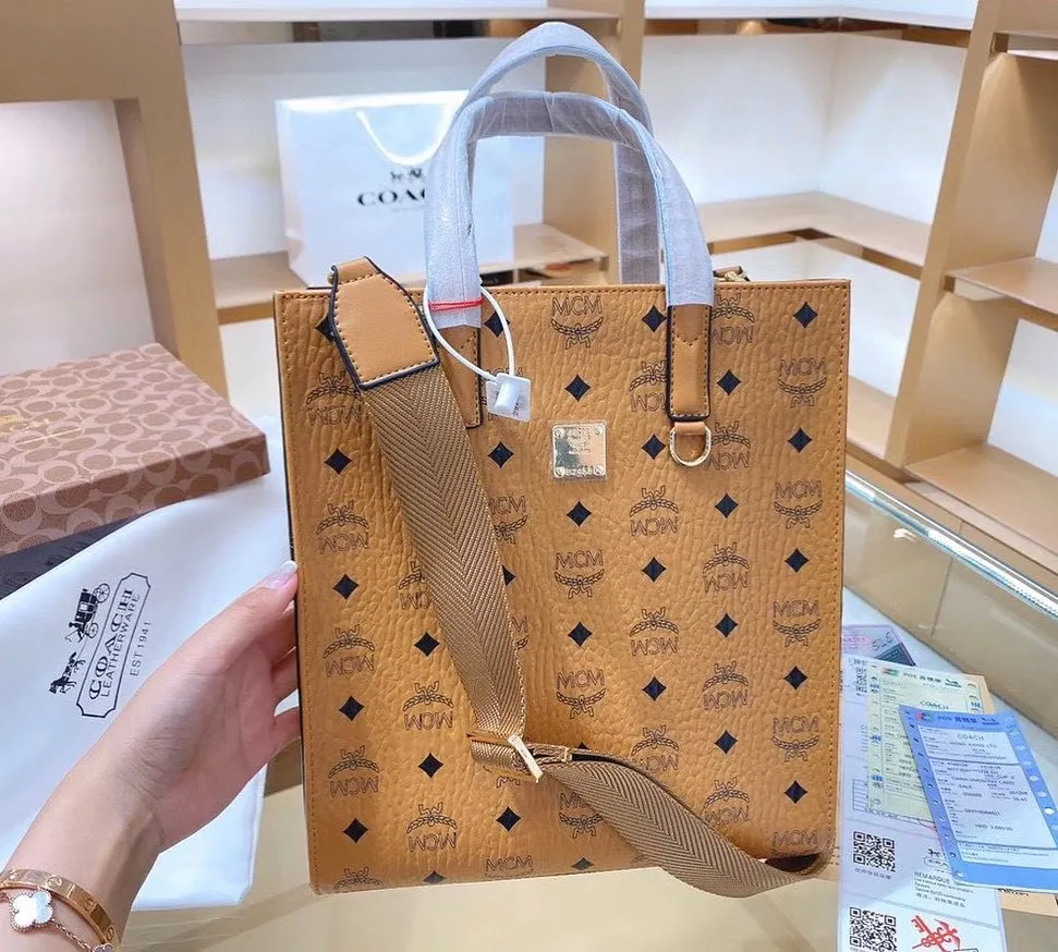 Monogram Print Tote Bag