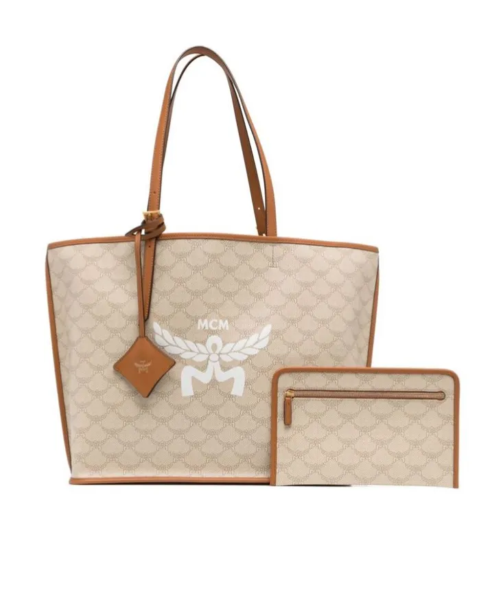 Medium Himmel Lauretos Logo Printed Tote Bag