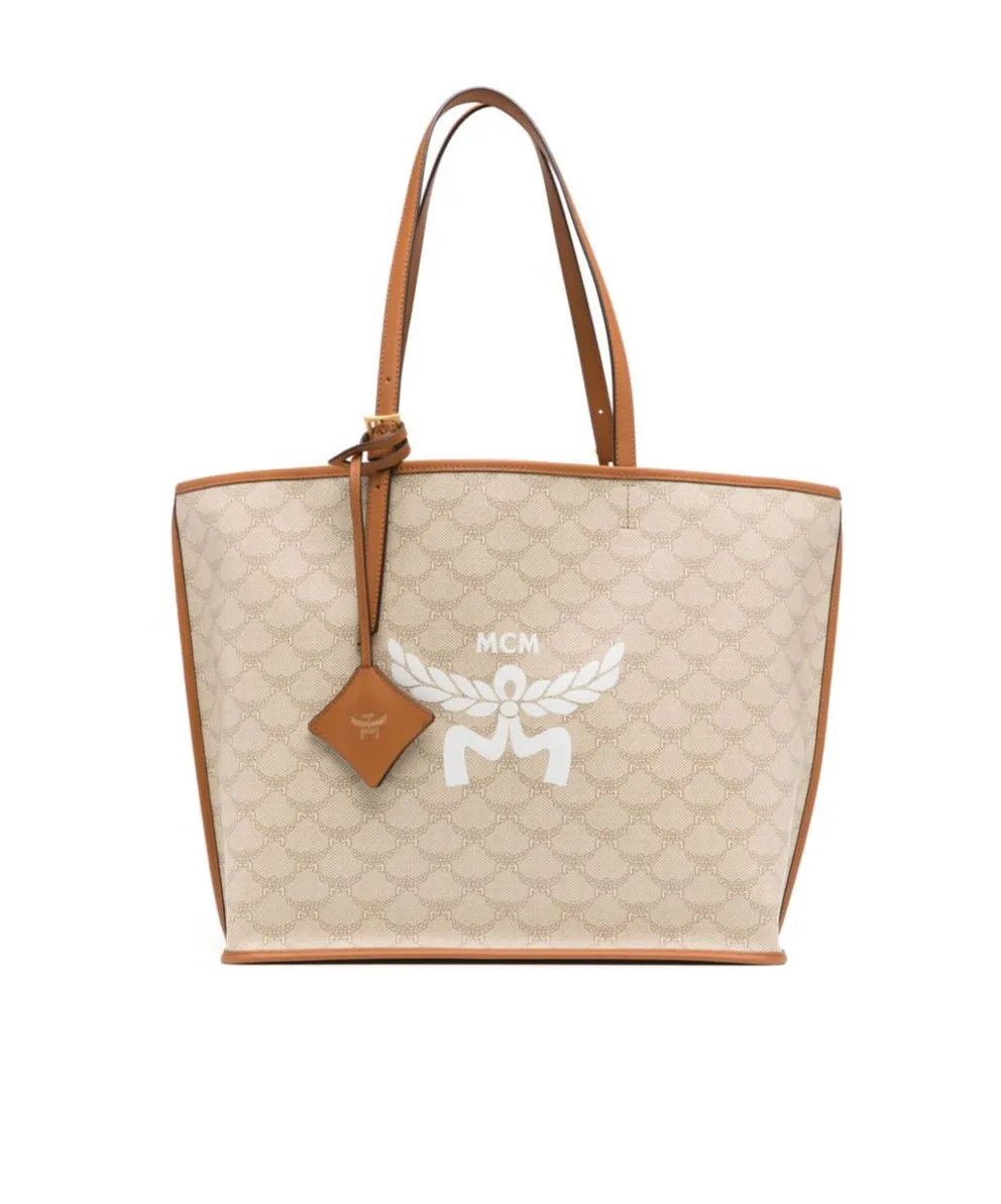 Medium Himmel Lauretos Logo Printed Tote Bag