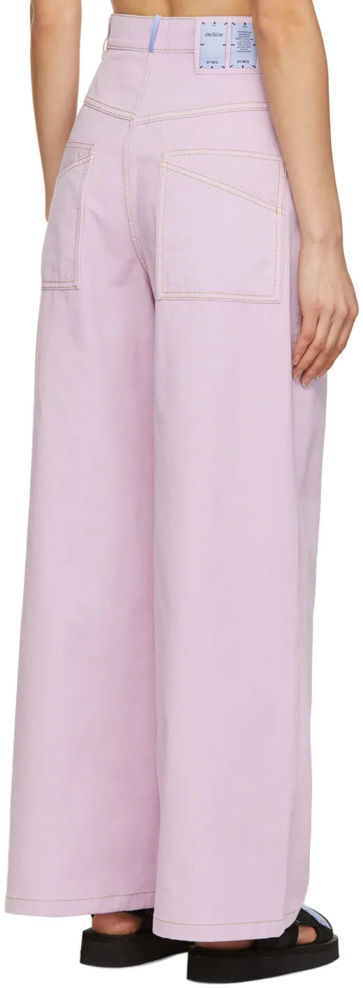 Logo Twill Wide-Leg Pants