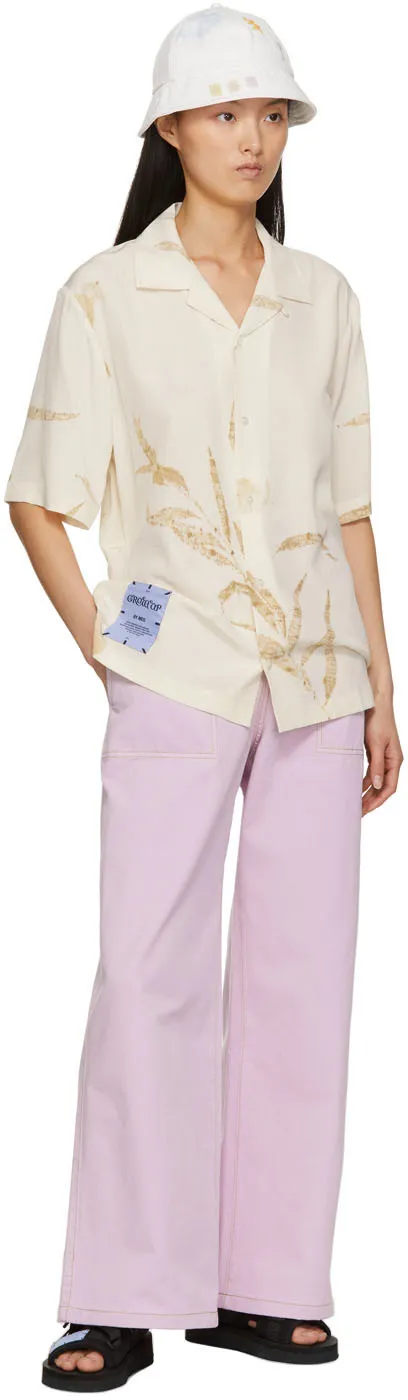 Logo Twill Wide-Leg Pants