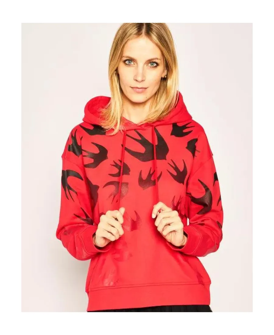 Swallow Printed Hooded Sweater