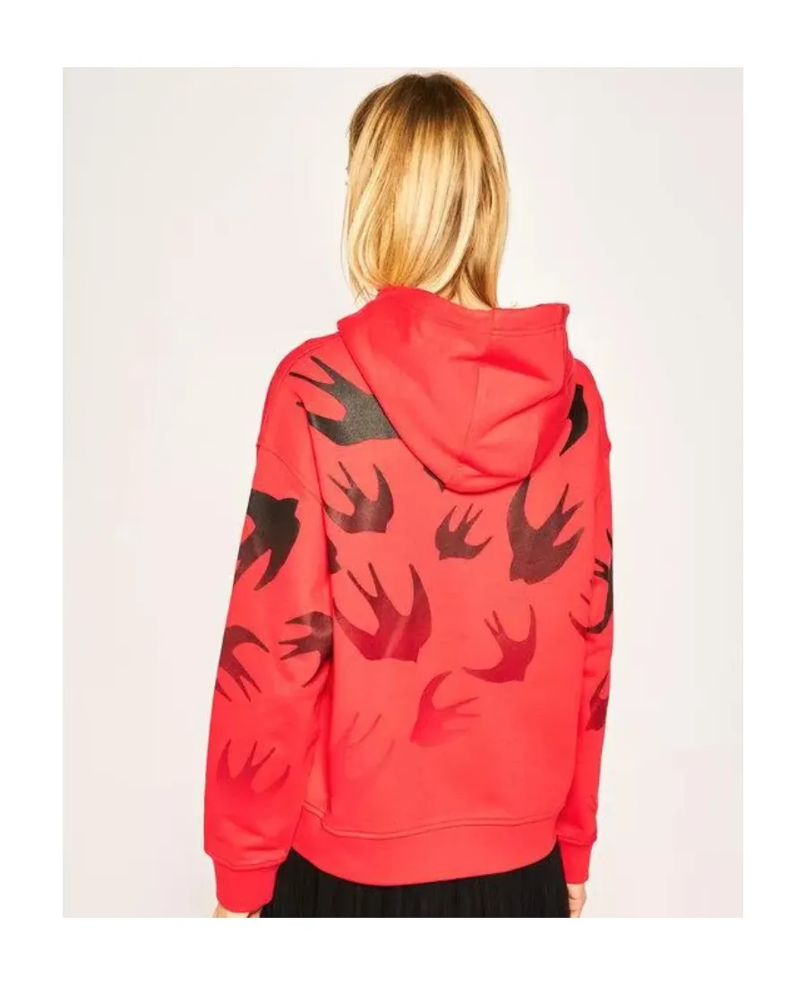 Swallow Printed Hooded Sweater