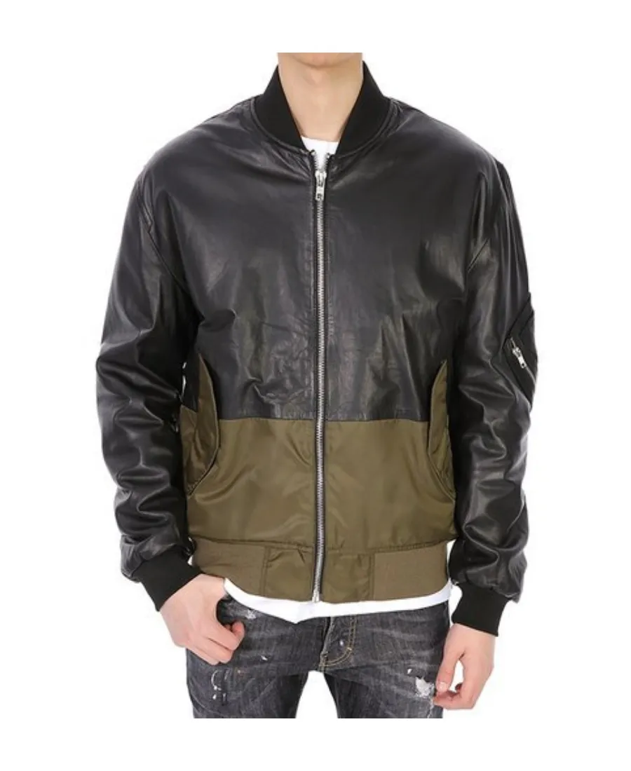 Splicing Details Baseball Jacket