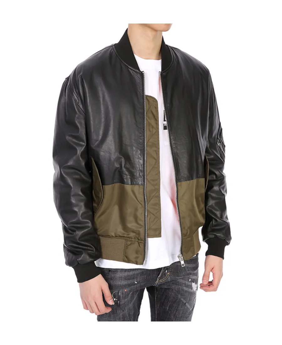 Splicing Details Baseball Jacket