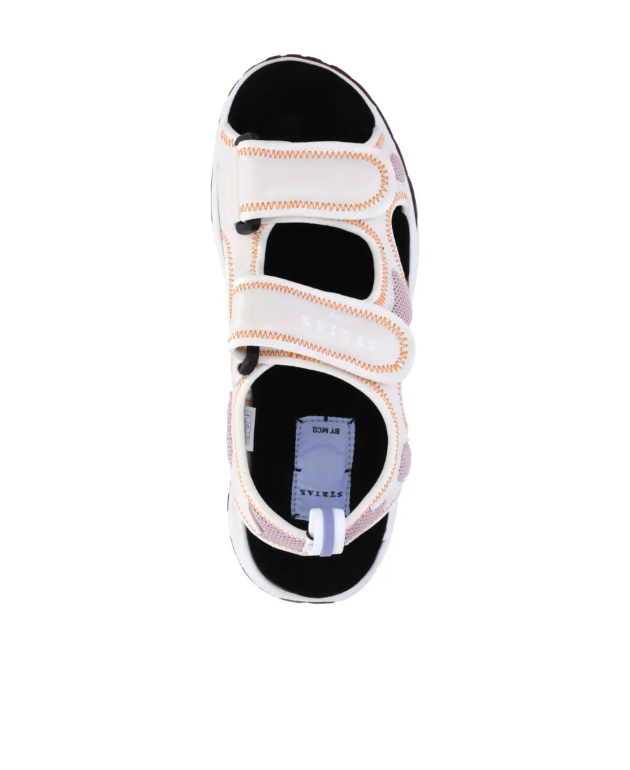 Striae Open-Toe Sandals