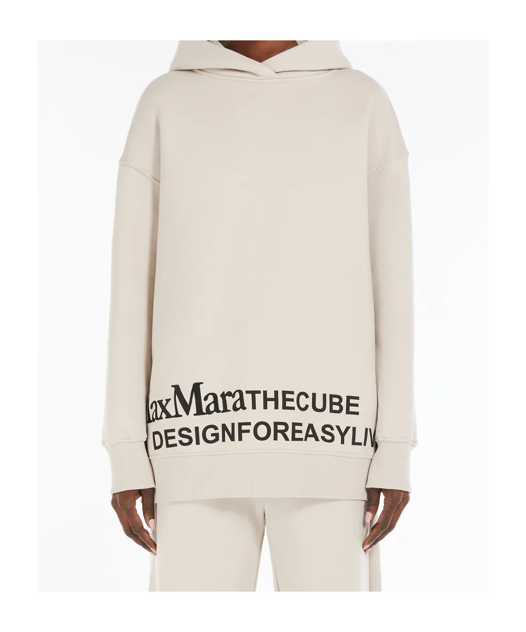 The Cube Logo Detailed Long-Sleeved Hoodie