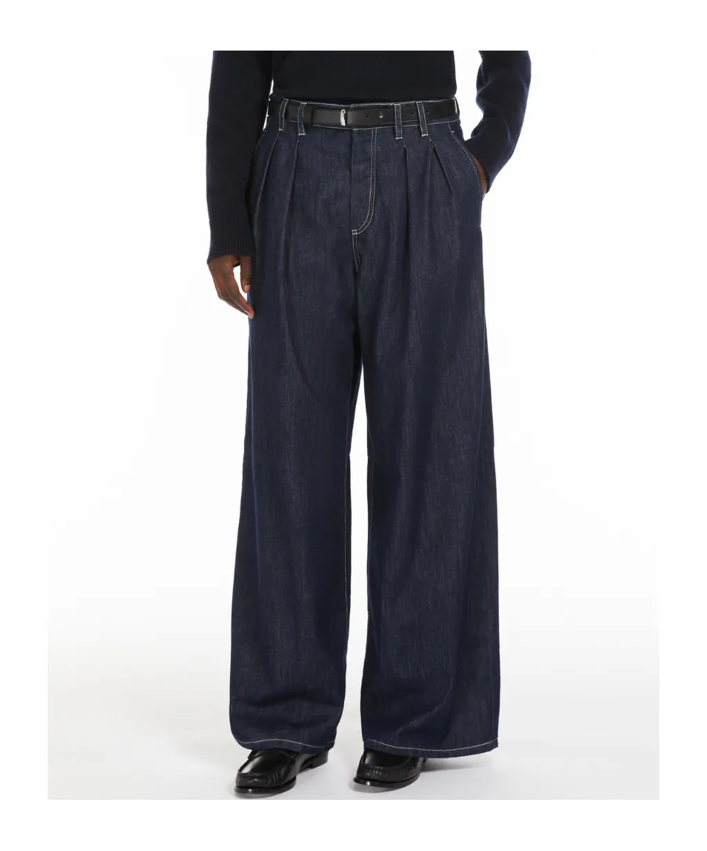 Logo Patch Straight Leg Jeans