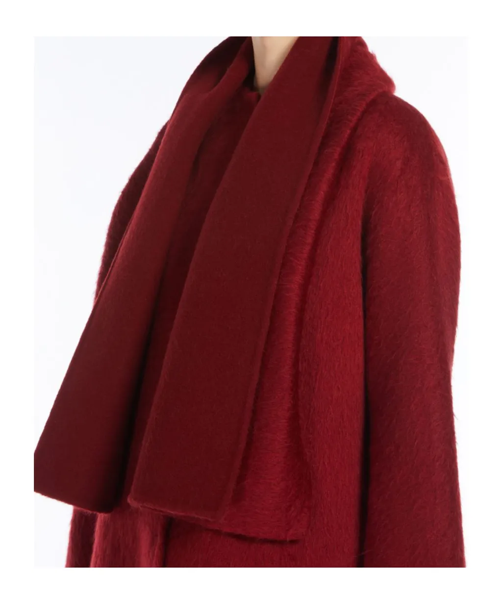 Alpaca Wool And Wool Coat With Scarf