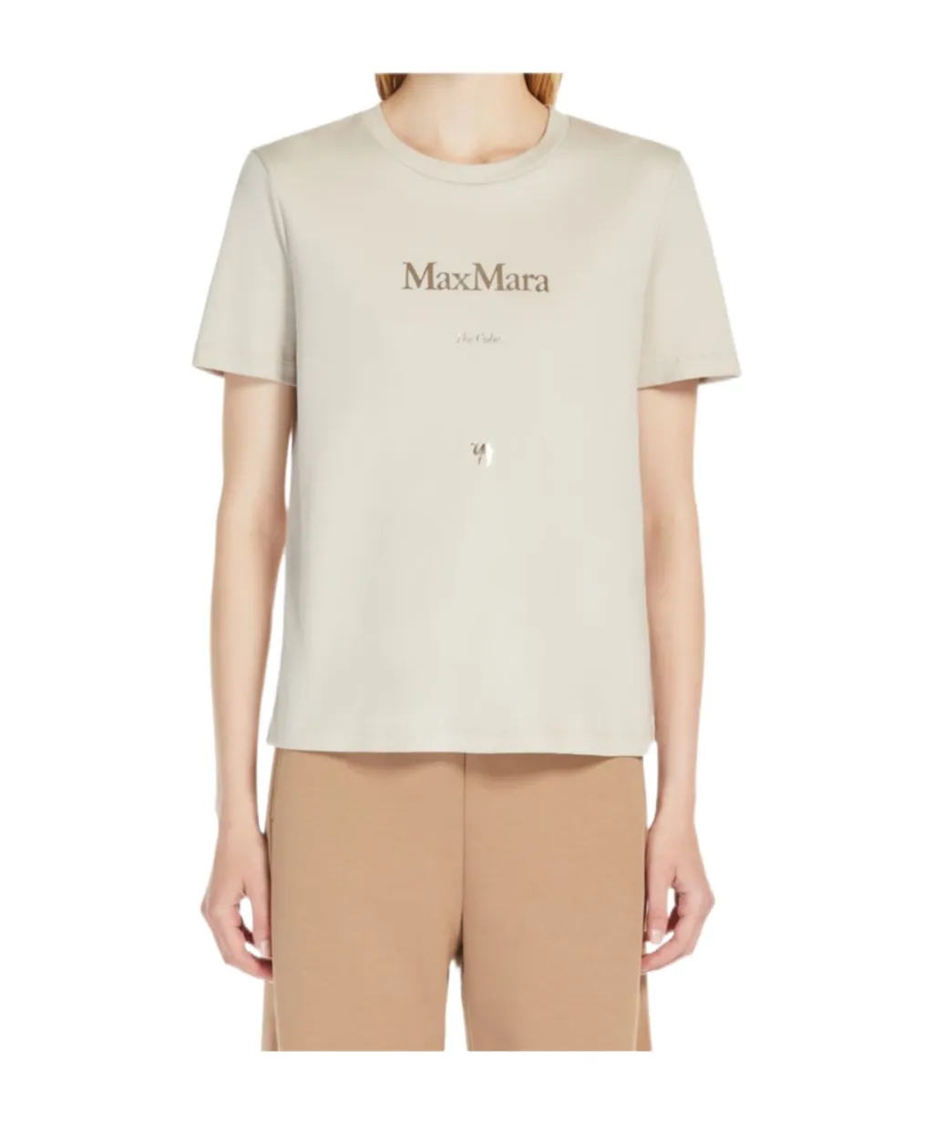 's Max Mara Logo Printed Crewneck T-Shirt