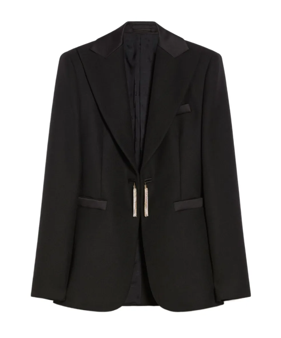 Tassel Detailed Collared Jacket
