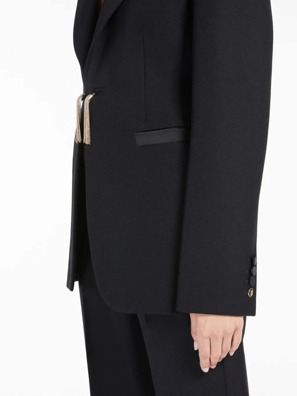 Tassel Detailed Collared Jacket