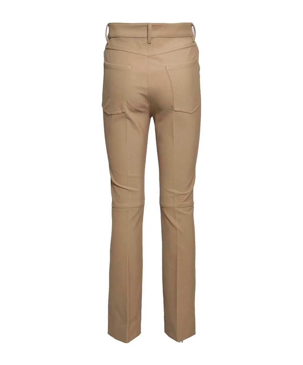 Button Detailed Flared Trousers