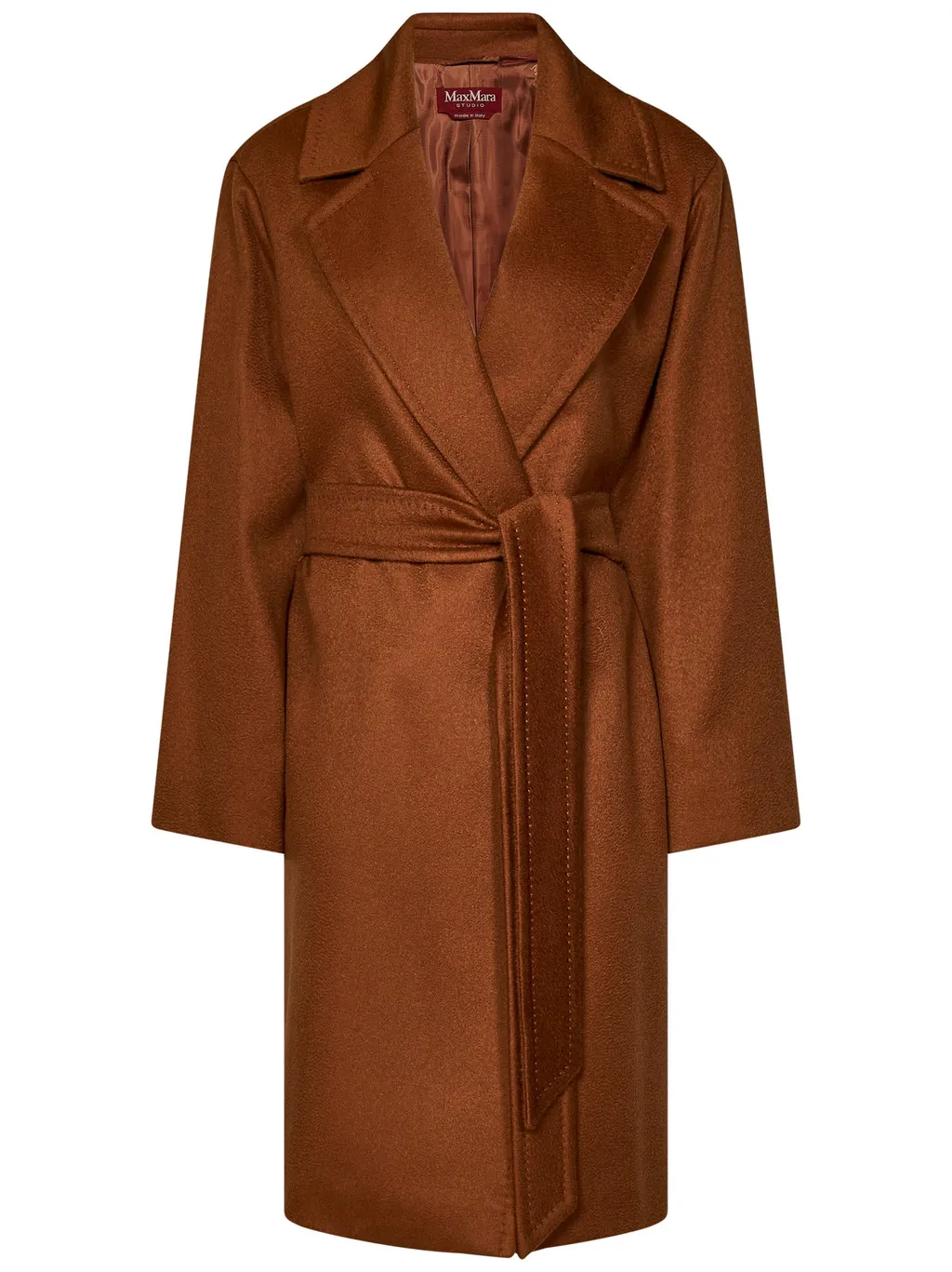 Belted Long-Sleeved Coat