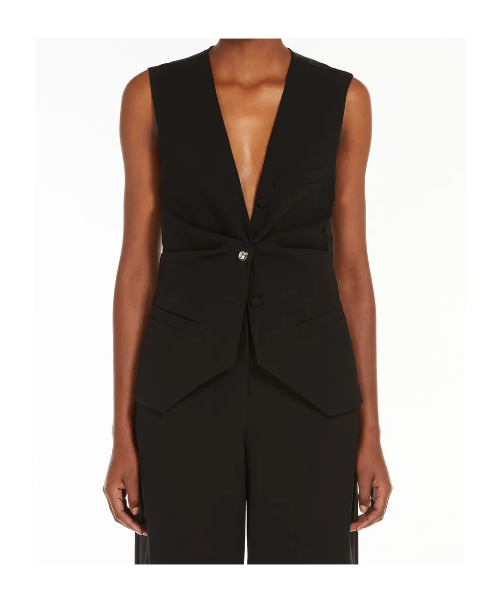 Buttoned V-Neck Gilet