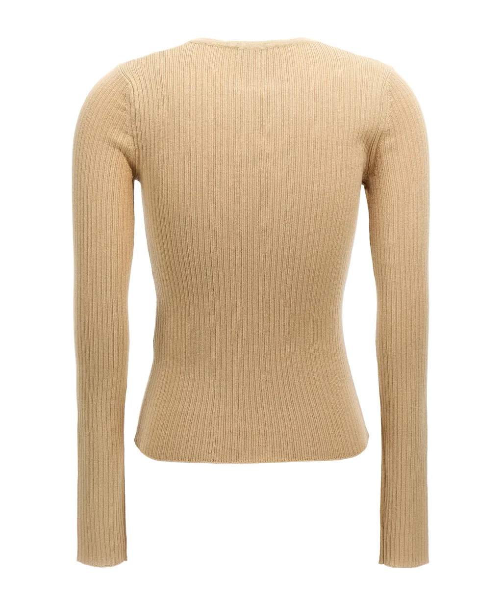 V-Neck Long-Sleeved Sweater