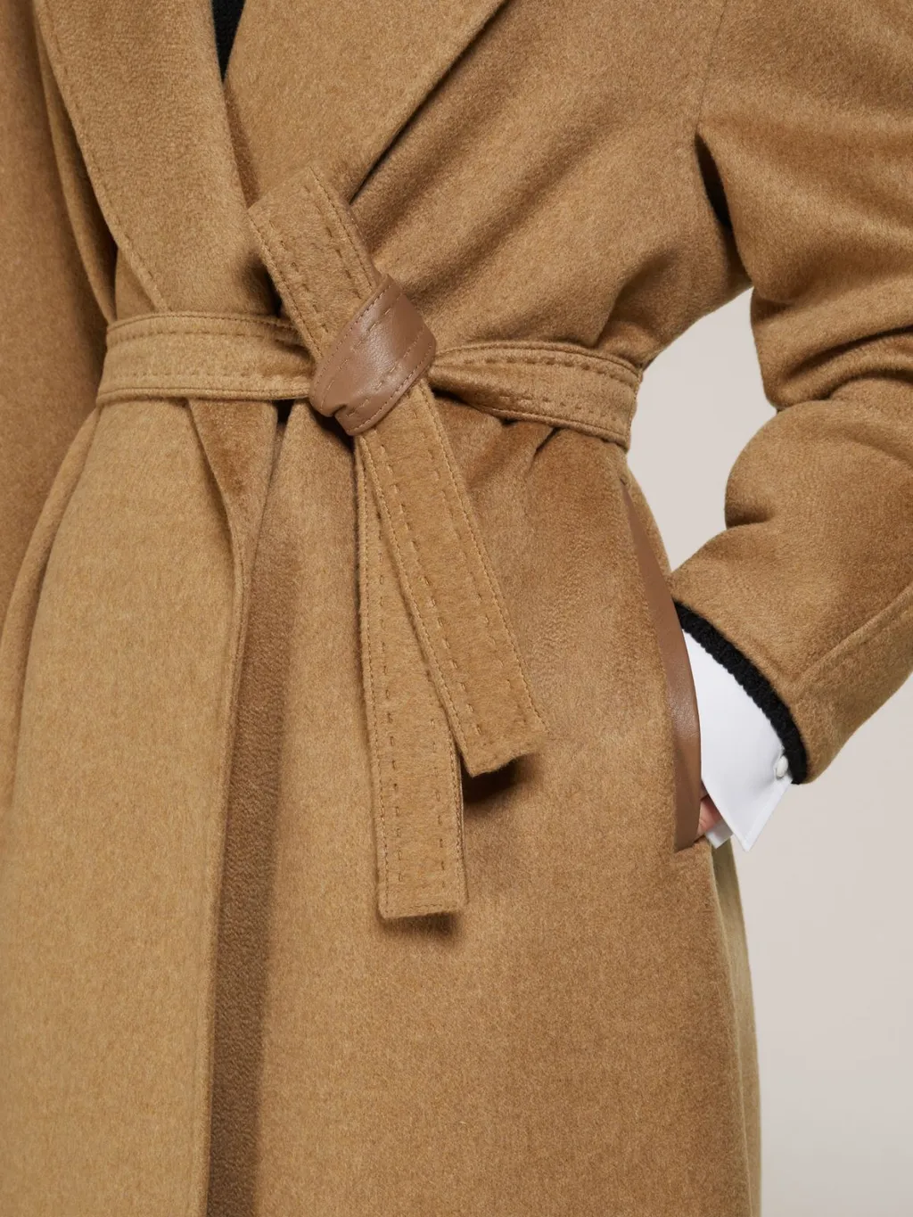 Valle Straight Hem Belted Coat