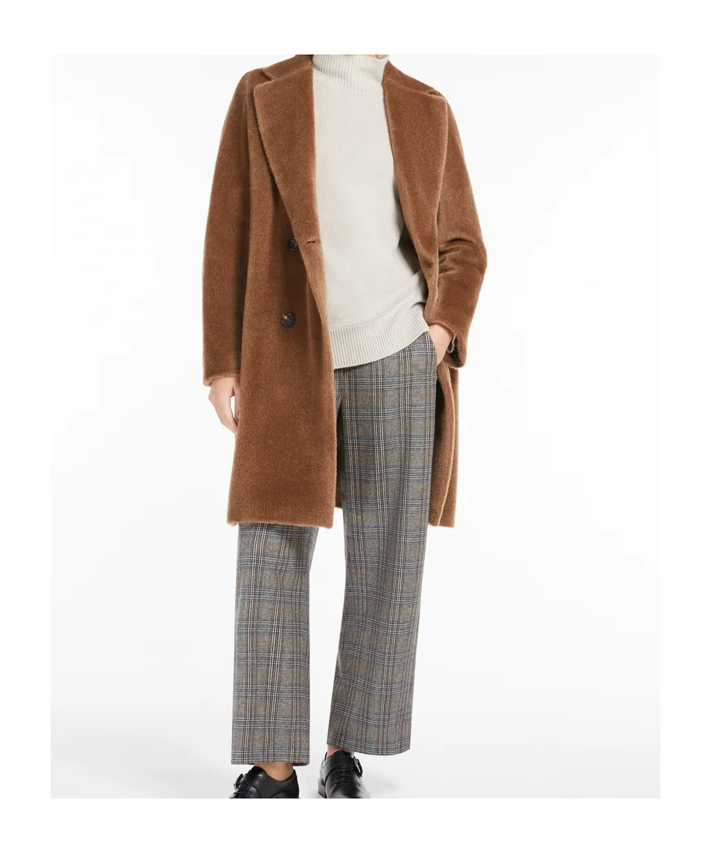 Double-Breasted Long-Sleeved Coat