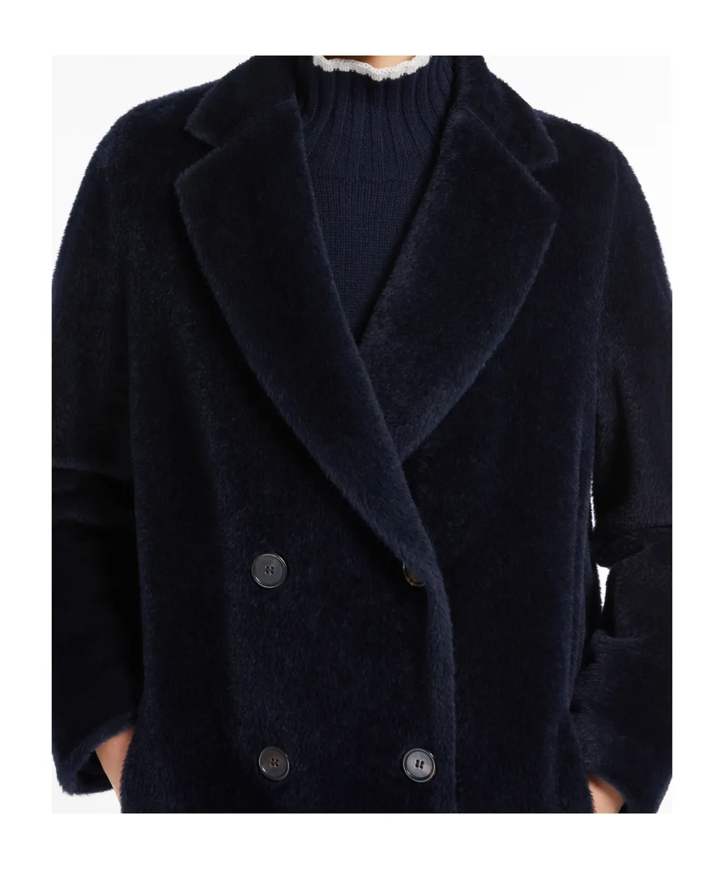 Double-Breasted Long-Sleeved Coat