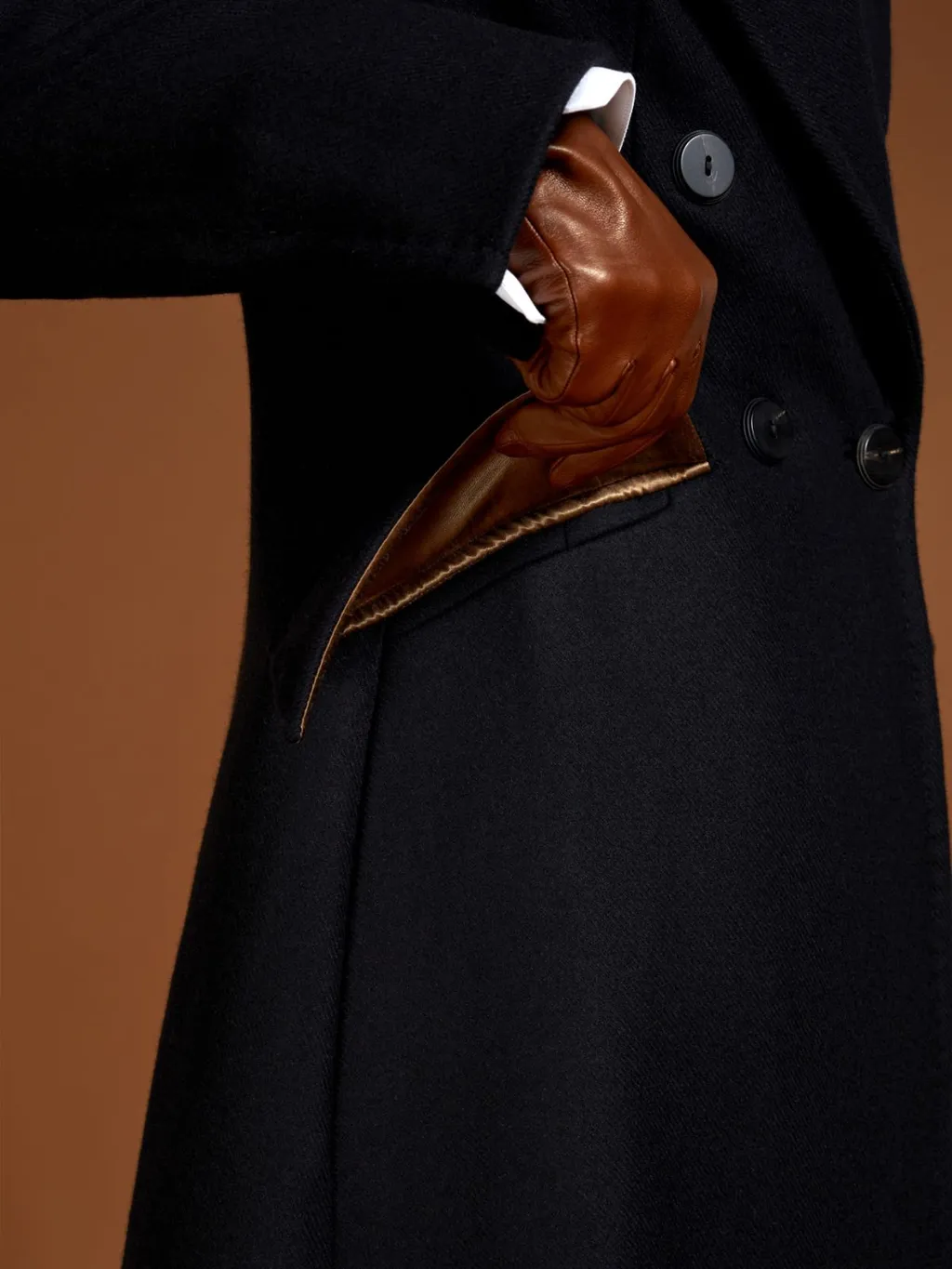 Double-Breasted Long-Sleeved Coat