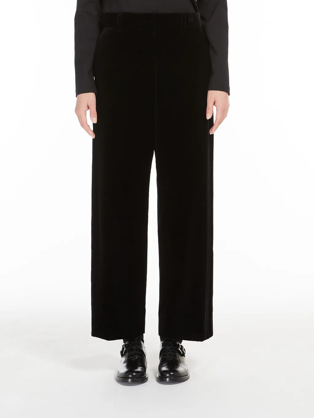 Wide Leg Cropped Trousers