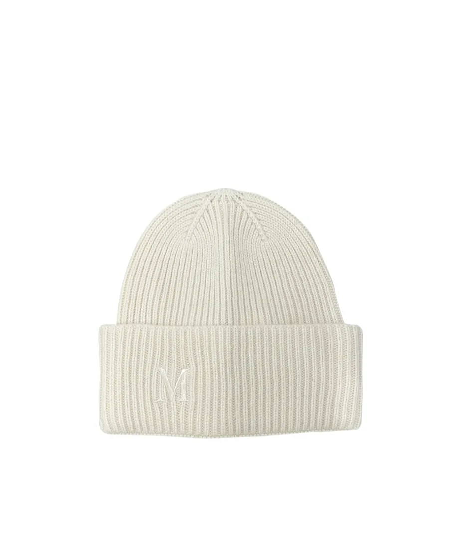 Logo Embroidered Ribbed Beanie