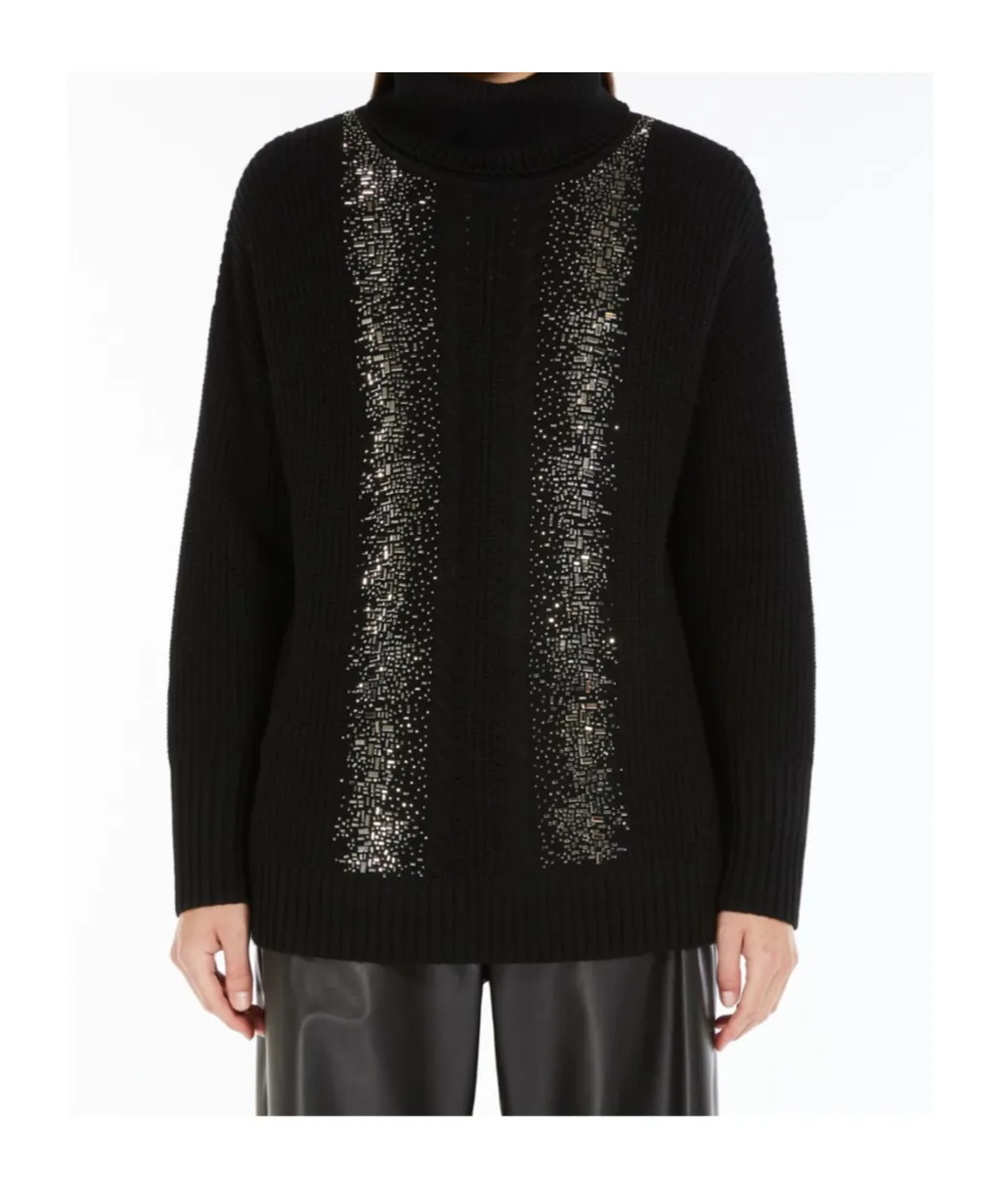 High-Necked Wool Sweater