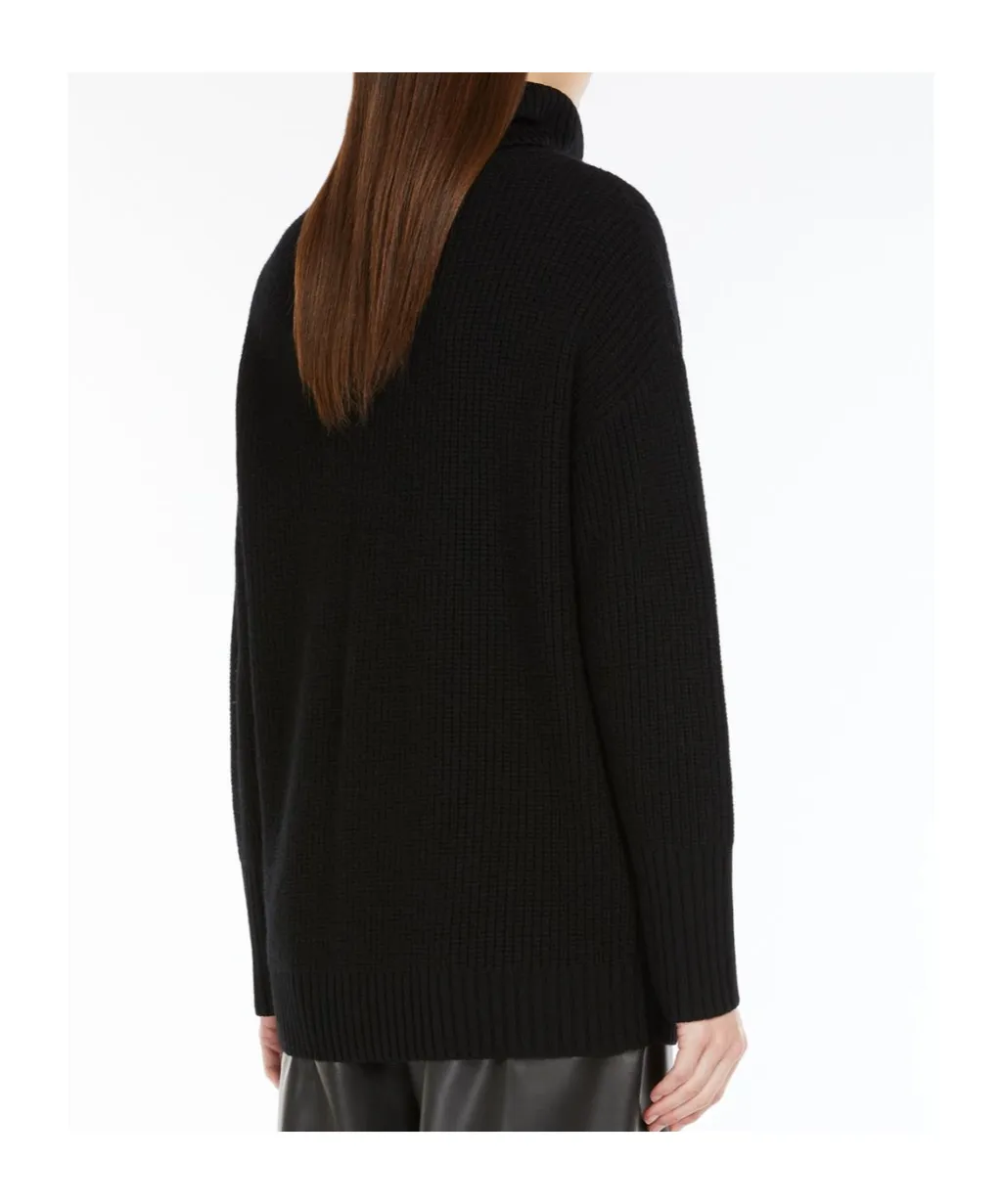 High-Necked Wool Sweater