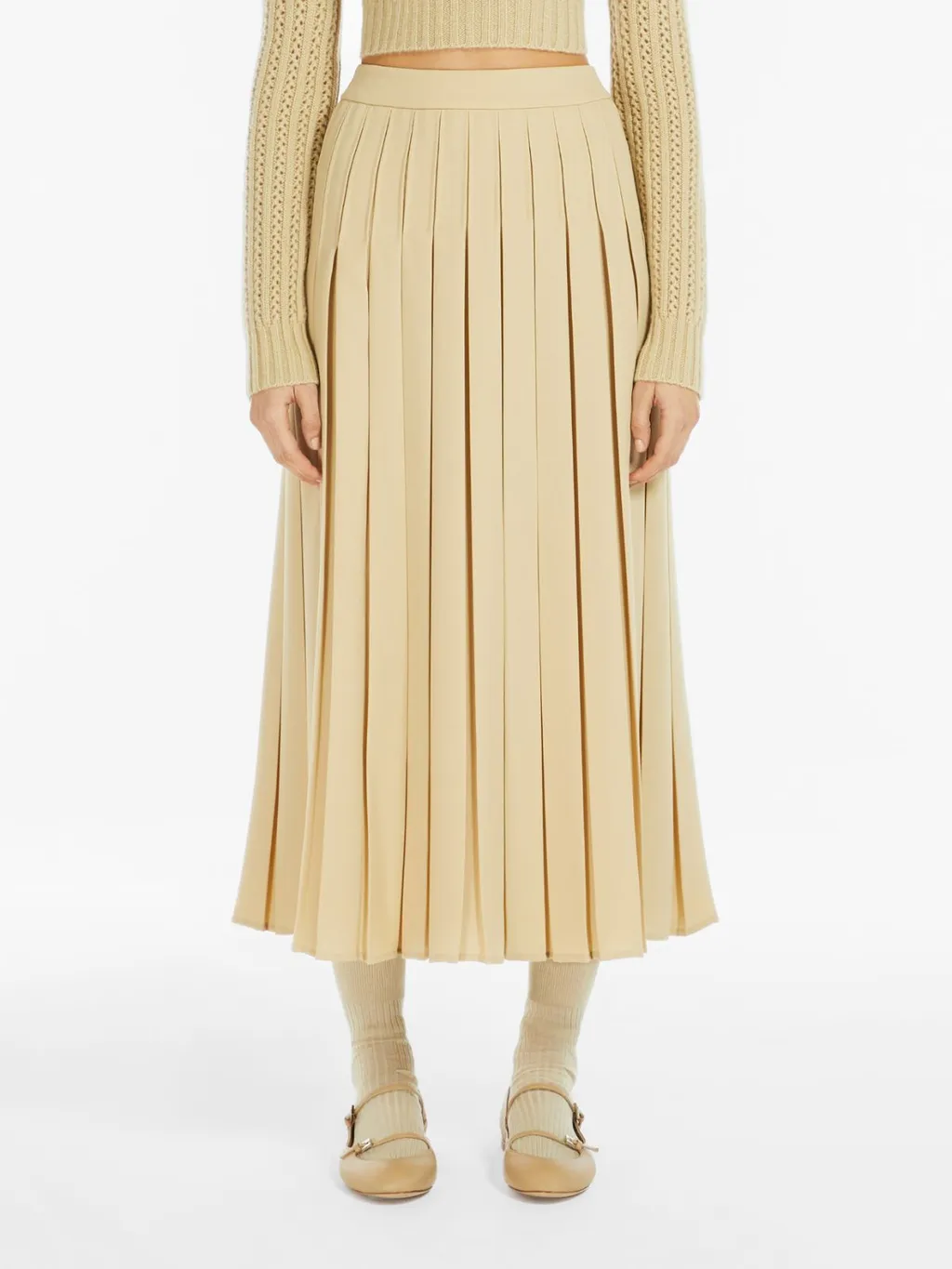 Luisa Pleated A-Line Skirt