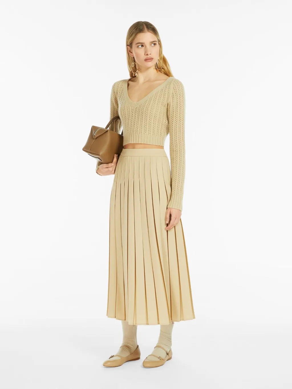 Luisa Pleated A-Line Skirt