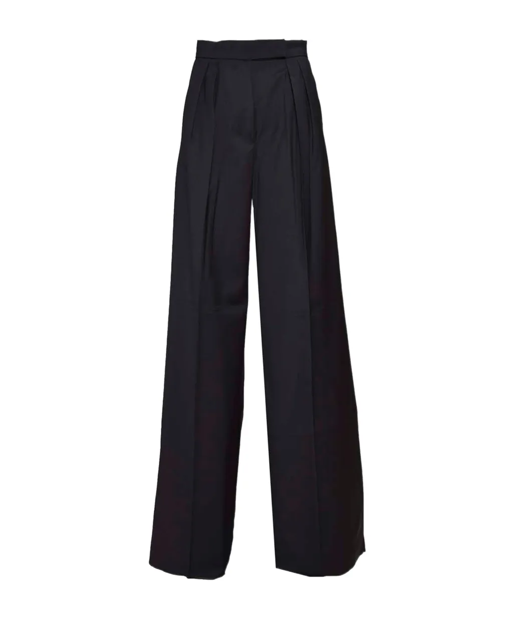 Mid-Rise Wide Leg Trousers