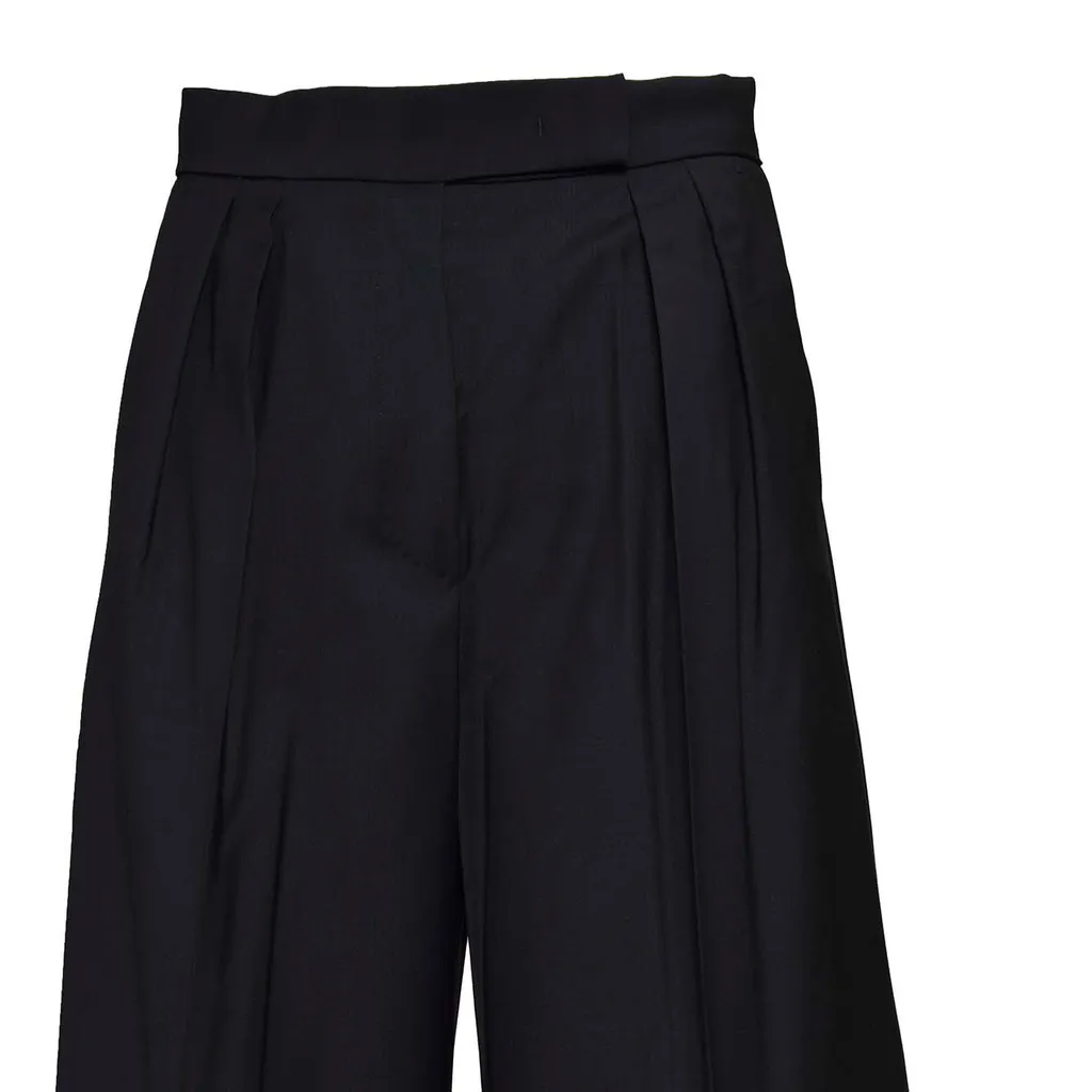 Mid-Rise Wide Leg Trousers