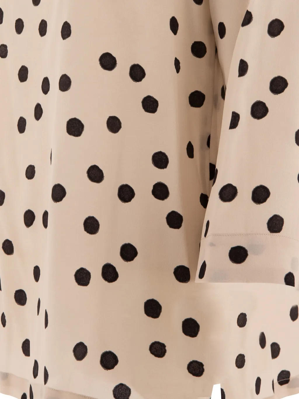 All-Over Dot Printed Crewneck Top