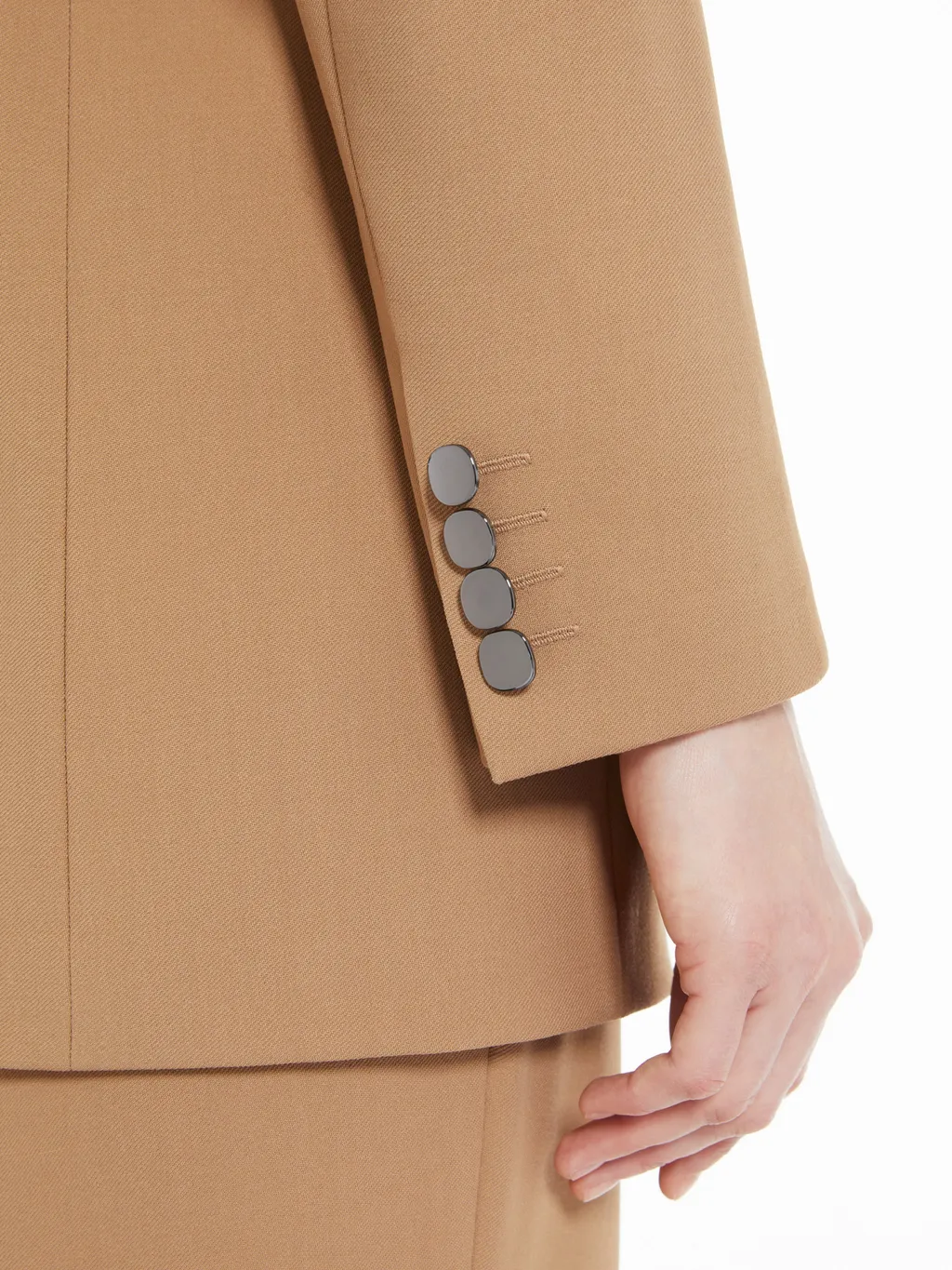 Crepe Wool Suit Coat