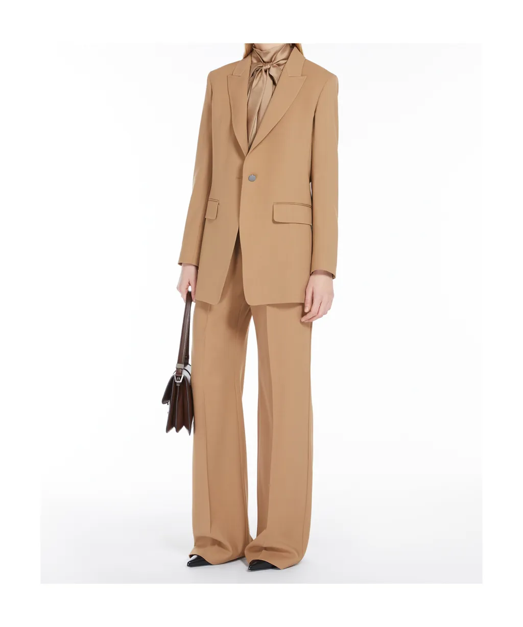 Crepe Wool Suit Coat