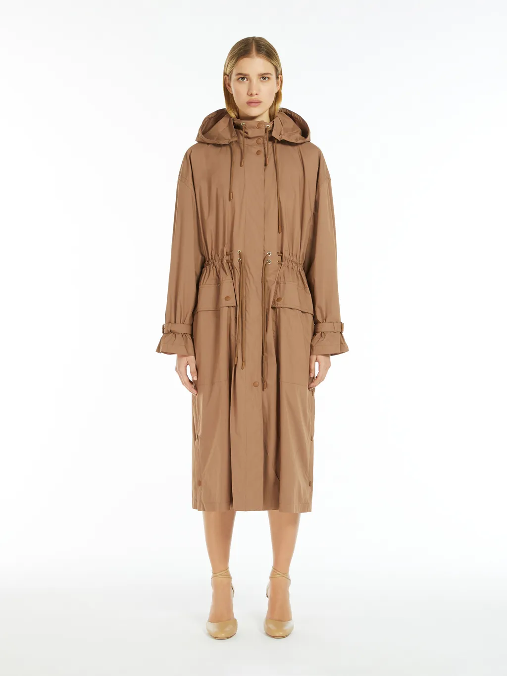 Waterproof Technology Fabric, Oversized Parka Coat
